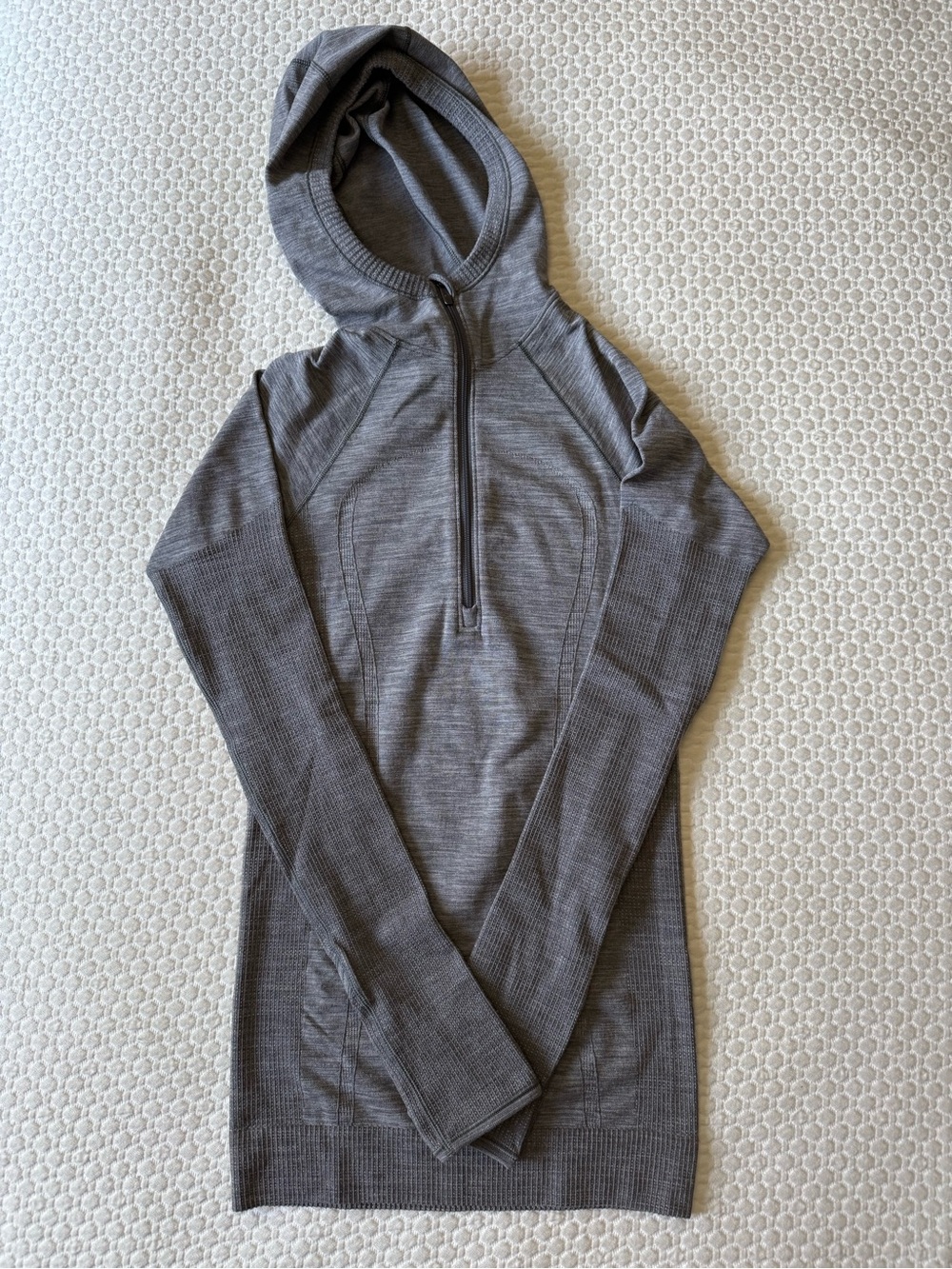 lululemon athletica Heather Gray Half-Zip Hooded Pullover